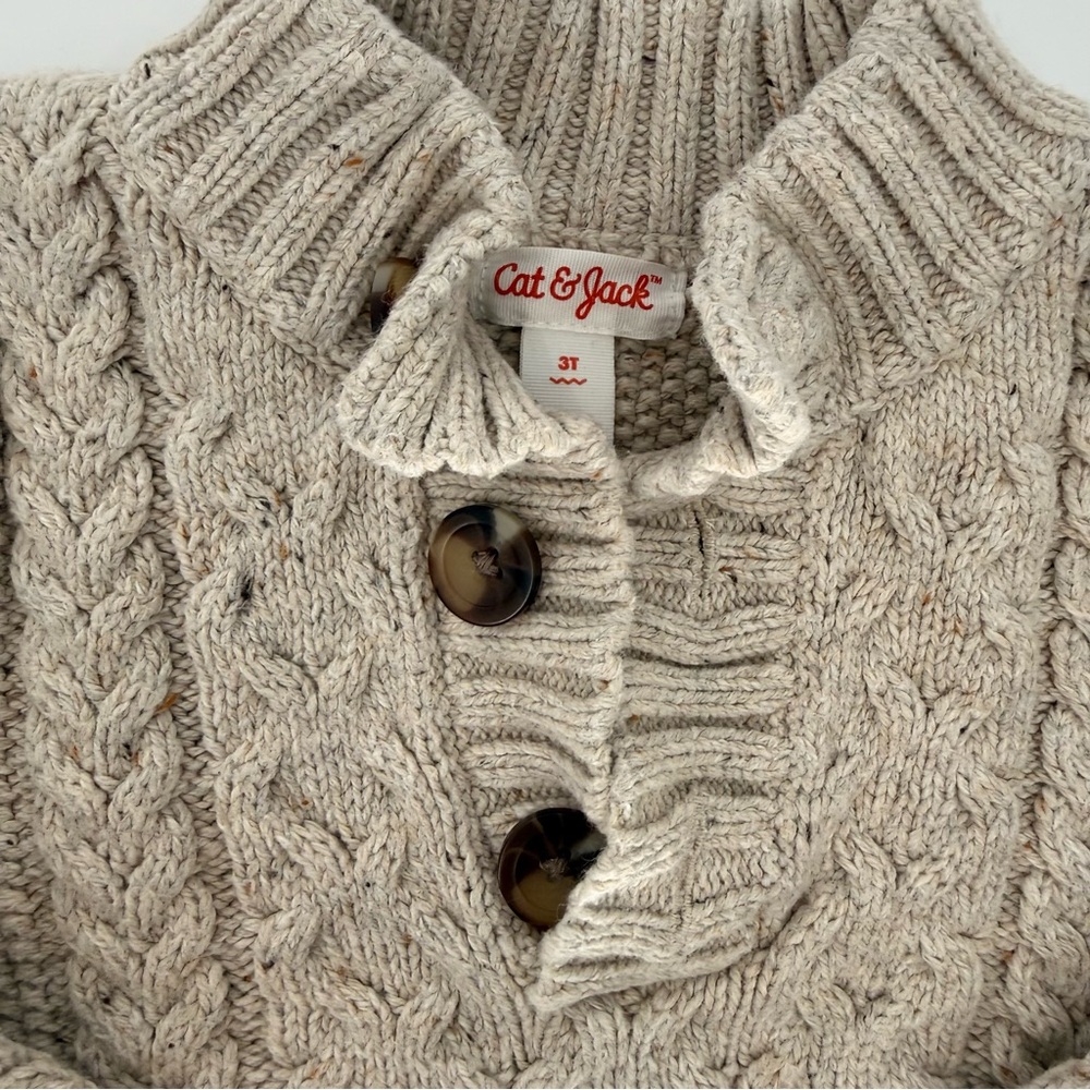 🚨SOLD🚨The Children's Place Gray and Red Knit Sweater Cat & Jack Sweater Size 3T - Picture 5 of 7